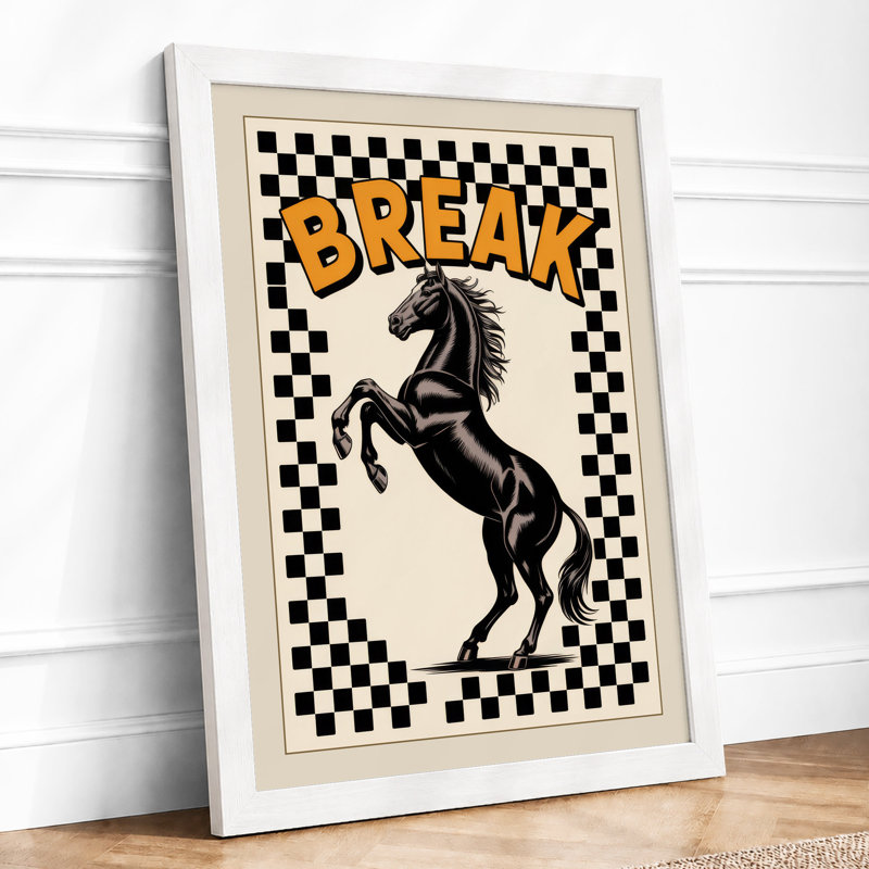 Break Free Graphic - Framed Print, A3 - 42.0 x 29.7 cm, White