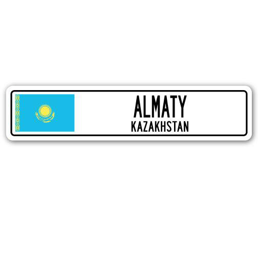 Plaque de rue en aluminium Behrendt Almaty, H 6 po x l 24 po x P 1 po