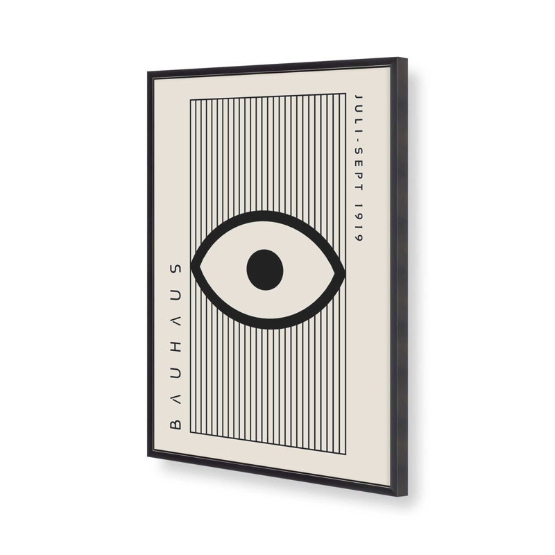 Imprimé géométrique Bauhaus, H 17,25 po x l 13,25 po, Zinc patiné