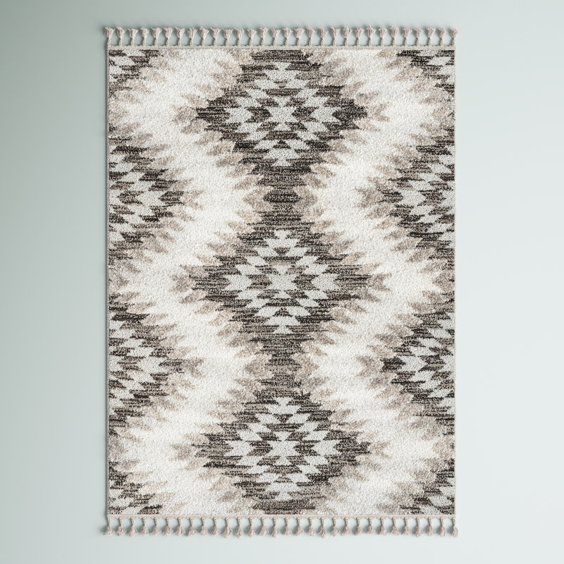 Katrina Southwestern Performance Beige/Ivory Rug, Rectangle 7'10" x 10'8"