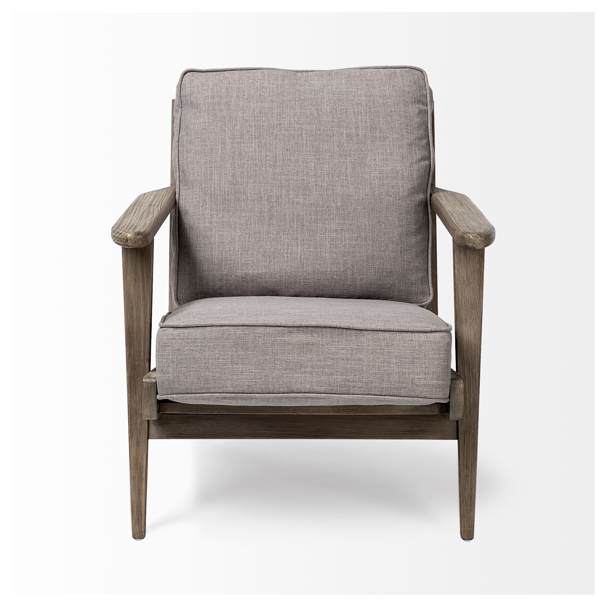 Roxy Upholstered Armchair, Gray Cotton Blend