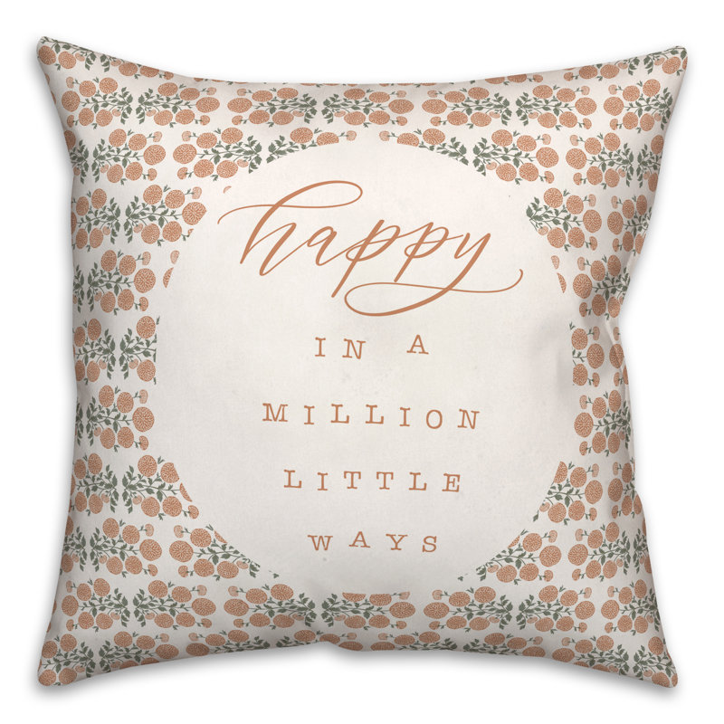 Floral Outdoor Reversible Throw Pillow
