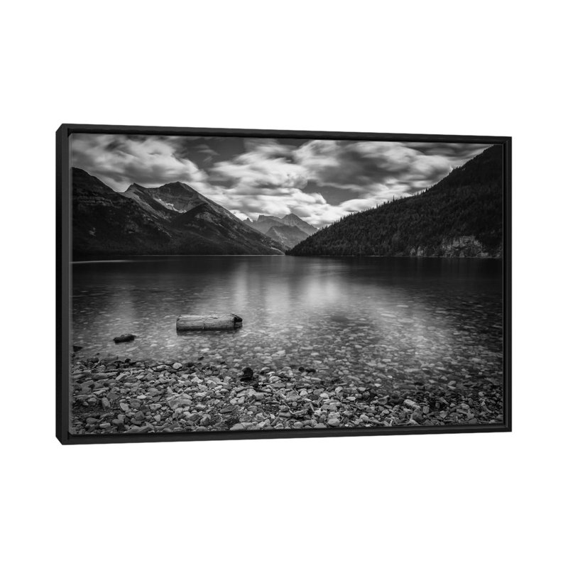 « waterton », reproduction de photo sur toile, H 18 po x l 26 po x P 1,5 po, Toile avec cadre noir, Pas de tapis