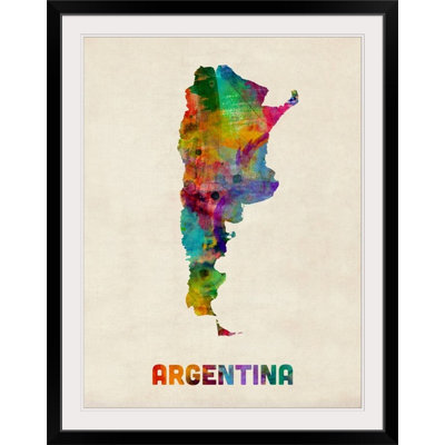 Francy, «Argentine Watercolor Map» par Abarca, impression