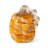 6"H Fall Multi Stripes Glass Pumpkin