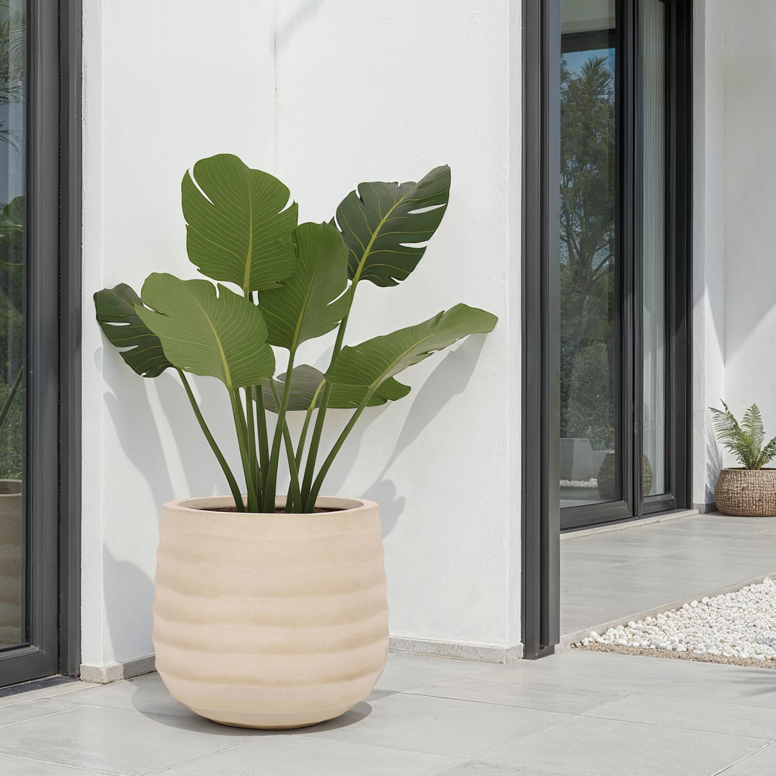 Marta Planter Pot, Beige