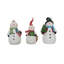 The Holiday Aisle® Resin 4.5 in. Multicolor Christmas Snowman with Glitter Detail Figurine Set of 3