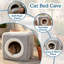 Maison pour chat PETMAKER - Lit d'intérieur avec coussin en mousse amovible - Grotte pour chat pour chiots, lapins, cochons d'Inde, hérissons et autres petits animaux-70893806