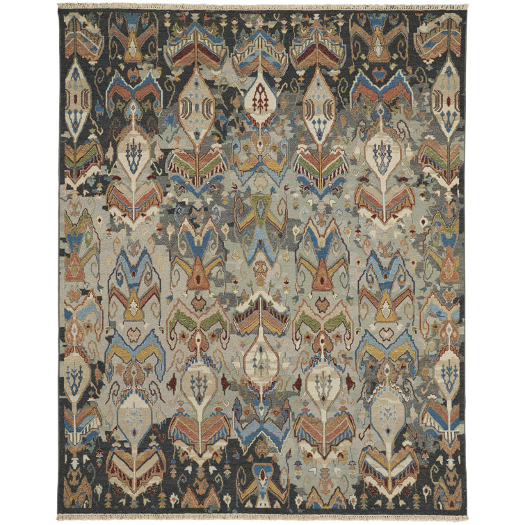 Tapis rectangulaire en laine Leylan