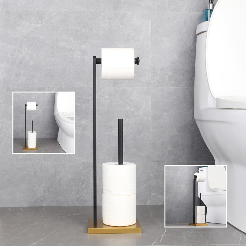 Porte-papier hygiénique sur comptoir pour salle de bain