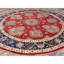 Tapis rond noué à la main en laine Kazak rouge spécial 9 pi x 9 pi B61EEF1F682C42D8A414973E2C3C817E