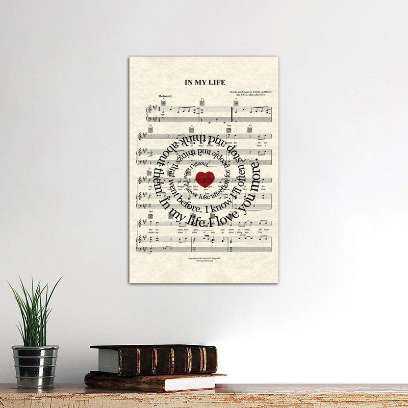 In My Life - Red Heart - Wrapped Canvas Print, 66.04 cm H x 45.72 cm W x 3.175 cm D