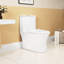 Toilette allongée en céramique, hauteur confort, 1,1 / 1,6 po, blanc, et siège en céramique T039wt