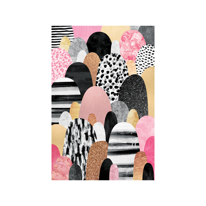 « rose pebbles » par elisabeth fredriksson-impression, H 48 po x l 32 po x P 1,5 po, Toile tendue