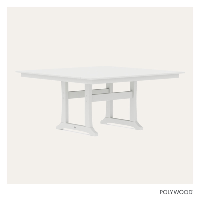 Farmhouse Trestle Dining Table, White