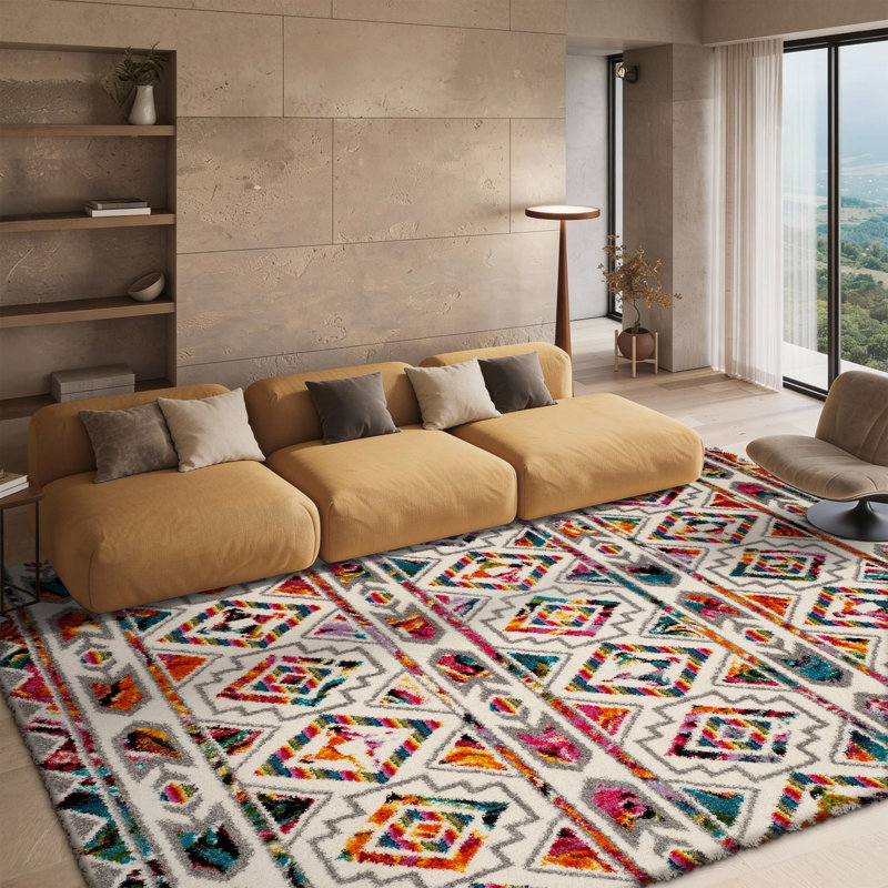 Breanna Shag Performance Geometric Rug, Rectangle 8' x 10'