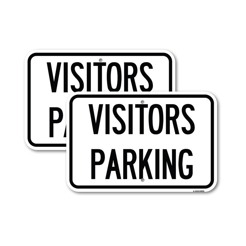 Enseigne de stationnement en aluminium pour visiteurs