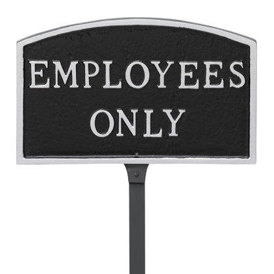 Arch Employees Only Statement Address Plaque
