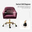 Chaise de travail en velours Adan-851993441
