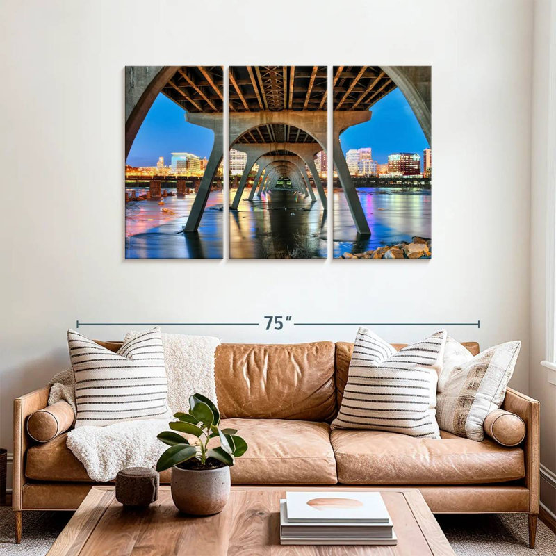 Tergel sous le pont de Manchester, H 36 po x l 57 po