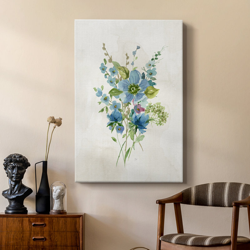 Bouquet de bleu II - galerie Cavas sur mesure, H 18 po x l 12 po