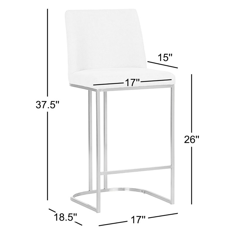 Rayla Upholstered Stool with Metal Frame