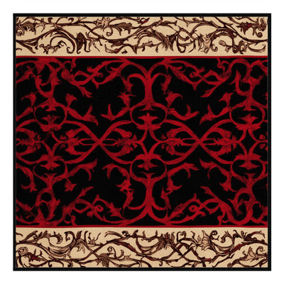 Tapis doré à treillis