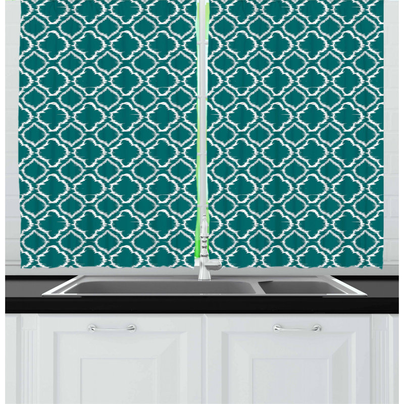 Ikat Tailored Kitchen Curtain