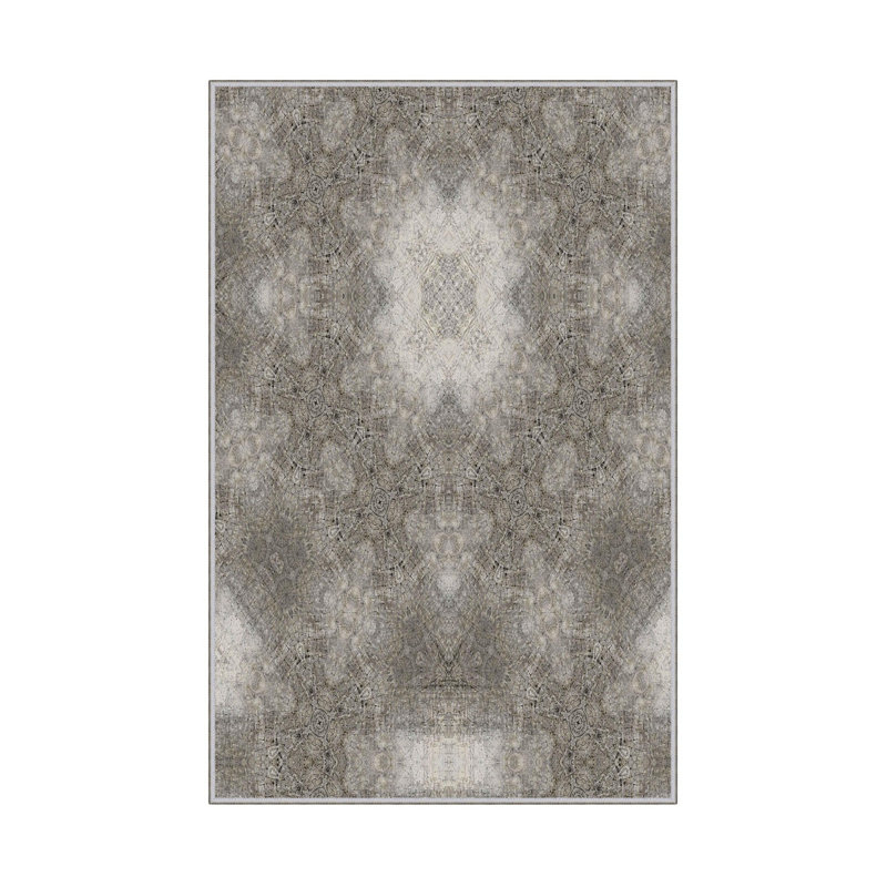 Luxurious Woven Carpet 5.2 x 7.5 ft, 100% Polyester, 0.4 in Pile Height | Antibacterial, Non-Slip PVC Dot Underside, Machine Washable | Elegant 3D Digital Print Design, Perfect for Living Room & Bedroom Décor
