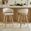 Tabouret de comptoir pivotant 26 po avec structure en bois