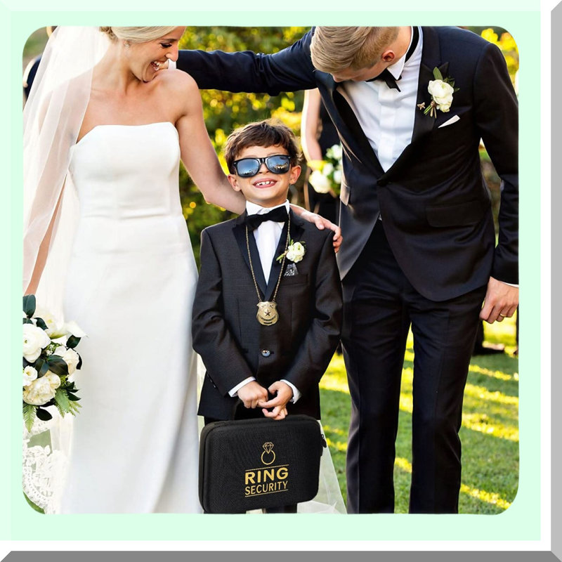 Wedding Ring Bearer Gift Set with Security Briefcase