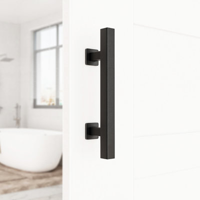 LAZ Barn Door Handle/Pull Bar Cuboid For Bedroom Kitchen Shower Bathroom Sliding Barn Door Hardware Kit