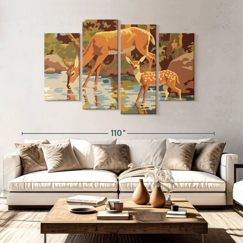 Brampt, cerf et fauve