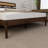 Solid Wood Queen  Bed Frame Platform Bedframe With Rattan Headboard-752349027