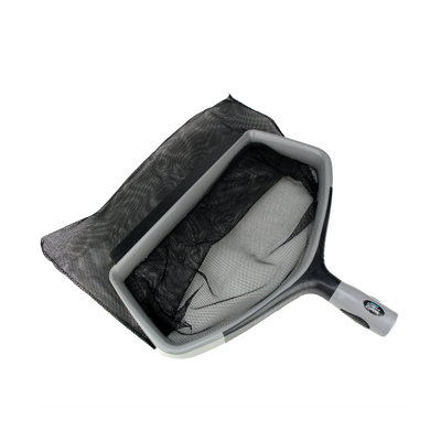 Swimming Pool Deep Bag Leaf Rake Skimmer Head - 17.5" - Gray And Black