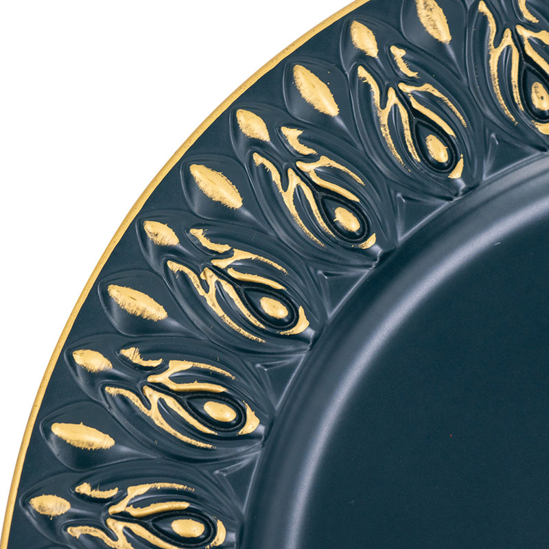 Ensemble de 8 assiettes de présentation en plastique, D 14 po