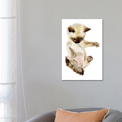 Siamese Kitten 1 Piece Wrapped Canvas Painting