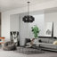 Lustre suspendu noir 5 lumières Asllan-122725133-122725136