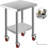 Stainless Steel Work Table 24 x 18 x 34 Inch, 700 LBS Load Capacity with 4 Wheels, 3 Adjustable Height Levels-62288009