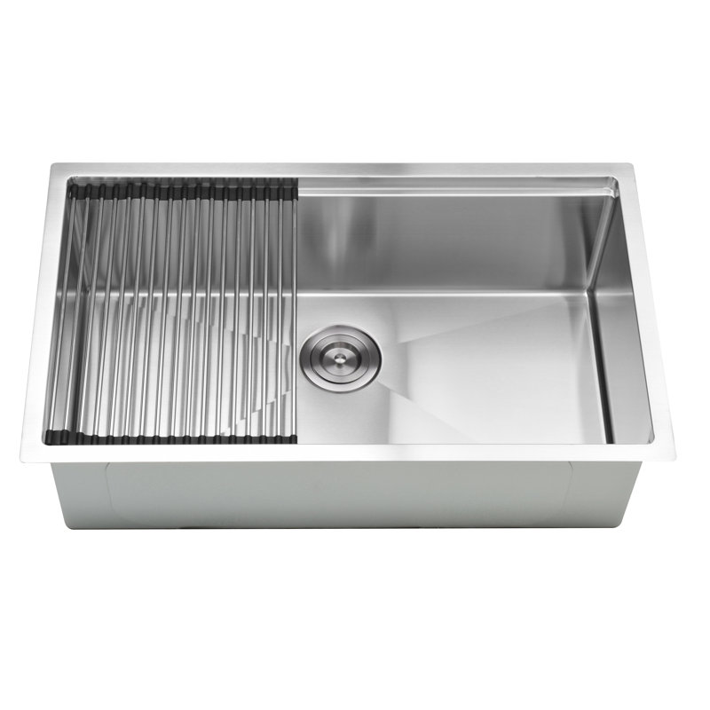 Prestige 32'' L Single Bowl Stainless Steel Kitchen Sink