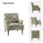 Antoan 28.7"W Floral-Print Upholstered Armchair-70975138