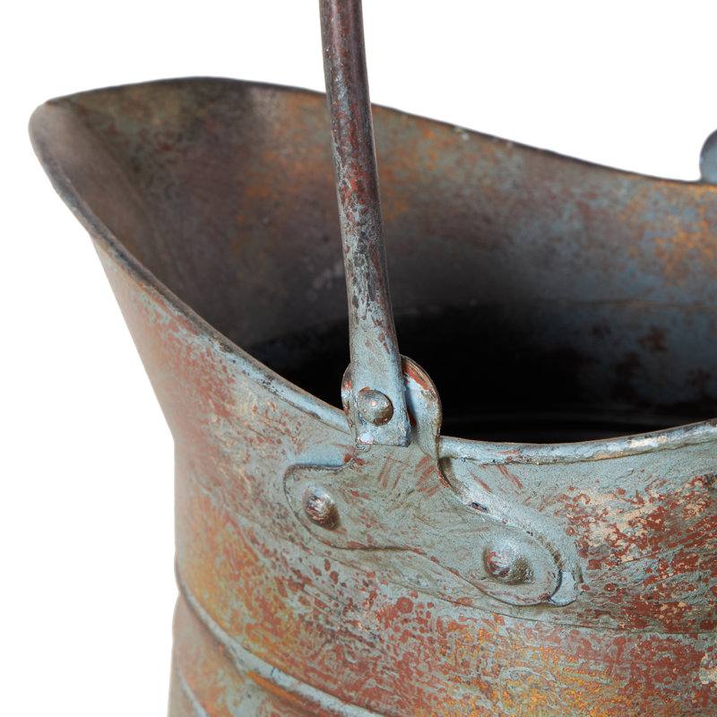 Bronze and Silver Metal Rustic Industrial Planter Set