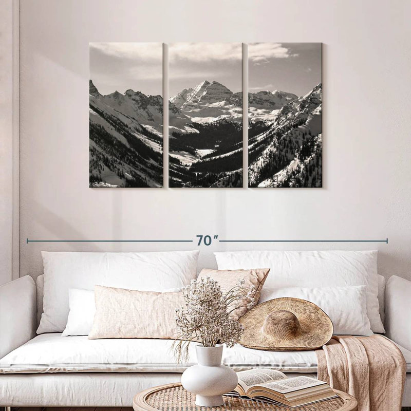 Alvord Winter In Maroon Bells, H 28 po x l 45 po