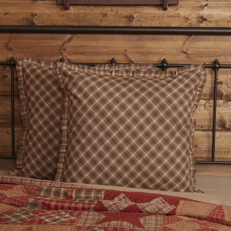 Dawson Star Cotton Blend Plaid Sham Set