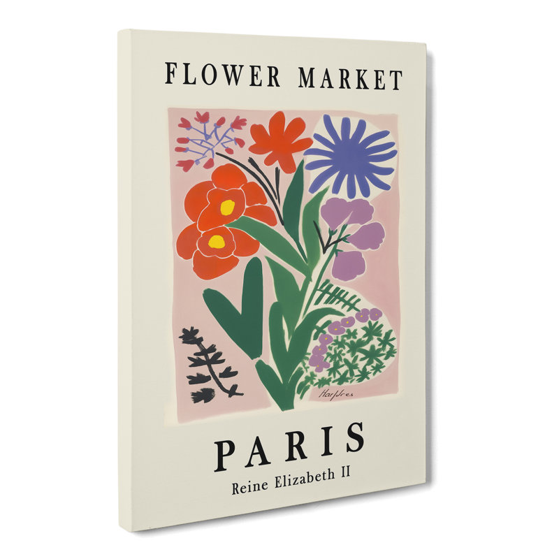 Flower Market Exhibition In Paris No.1 - Wrapped Canvas, 91cm H x 60cm W x 3cm D