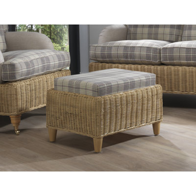 66 cm W Plaid Footstool