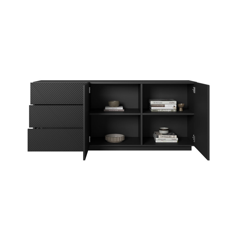 Aaizah 167cm Sideboard, Black