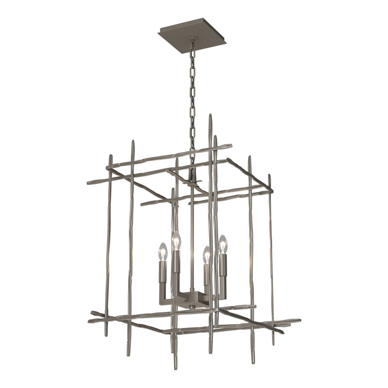 Tura 4 - Light Rectangle Chandelier, Dark Smoke, Medium