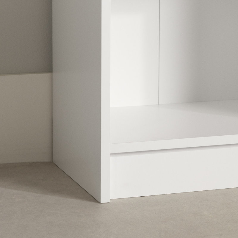 Liora Narrow 5-Shelf Narrow Bookcase, Pure White