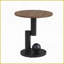 Ensemble de 2 tables basses noires gigognes - ovales et amp; Mobilier de salon rond et robuste Assemblage facile-417501327